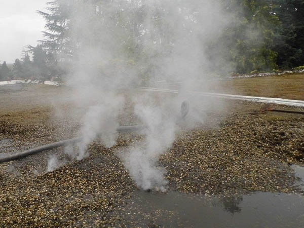 Recherche de fuite par fumigation sur toiture